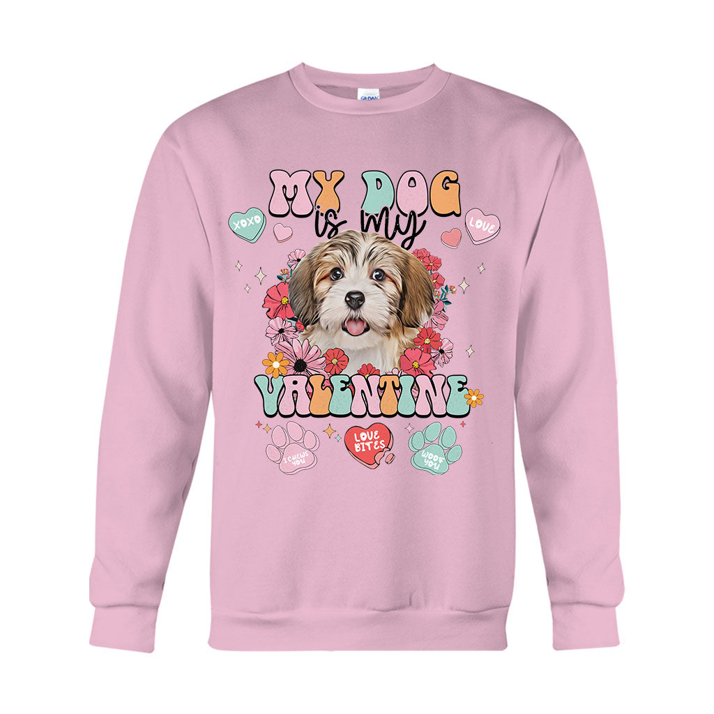 Mein Hund ist mein Valentinsschatz – Personalisiertes Hunde-T-Shirt und Hoodie