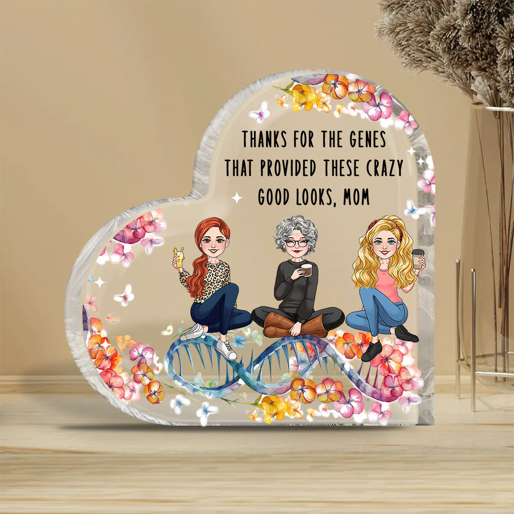 Thanks For The Genes - Personalized Mother Custom Shaped Acrylic Plaque