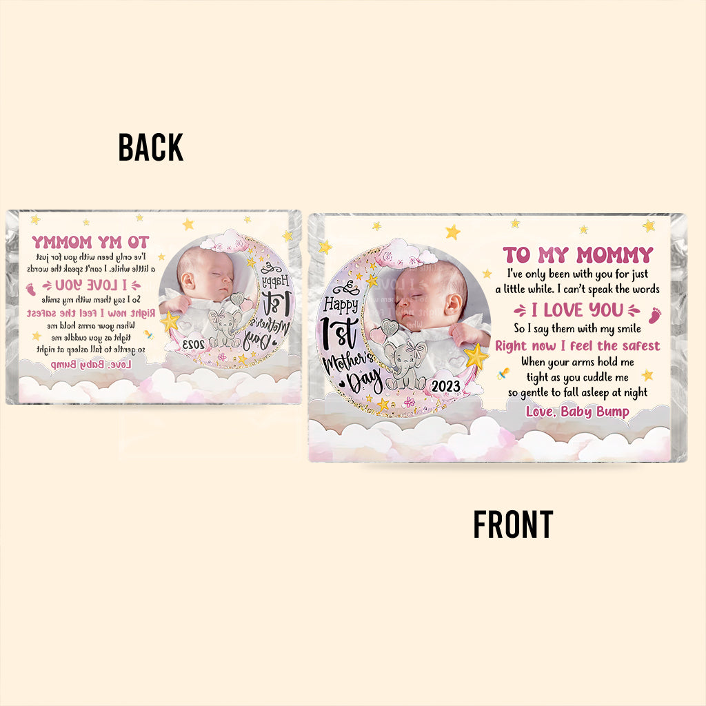Alles Gute zum ersten Muttertag – Personalisierte Acrylplakette in individueller Form für Mutter