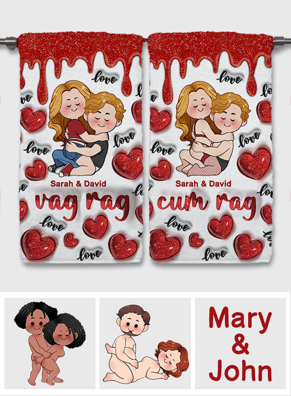 Ich liebe dich – Personalisiertes Handtuch für Paare