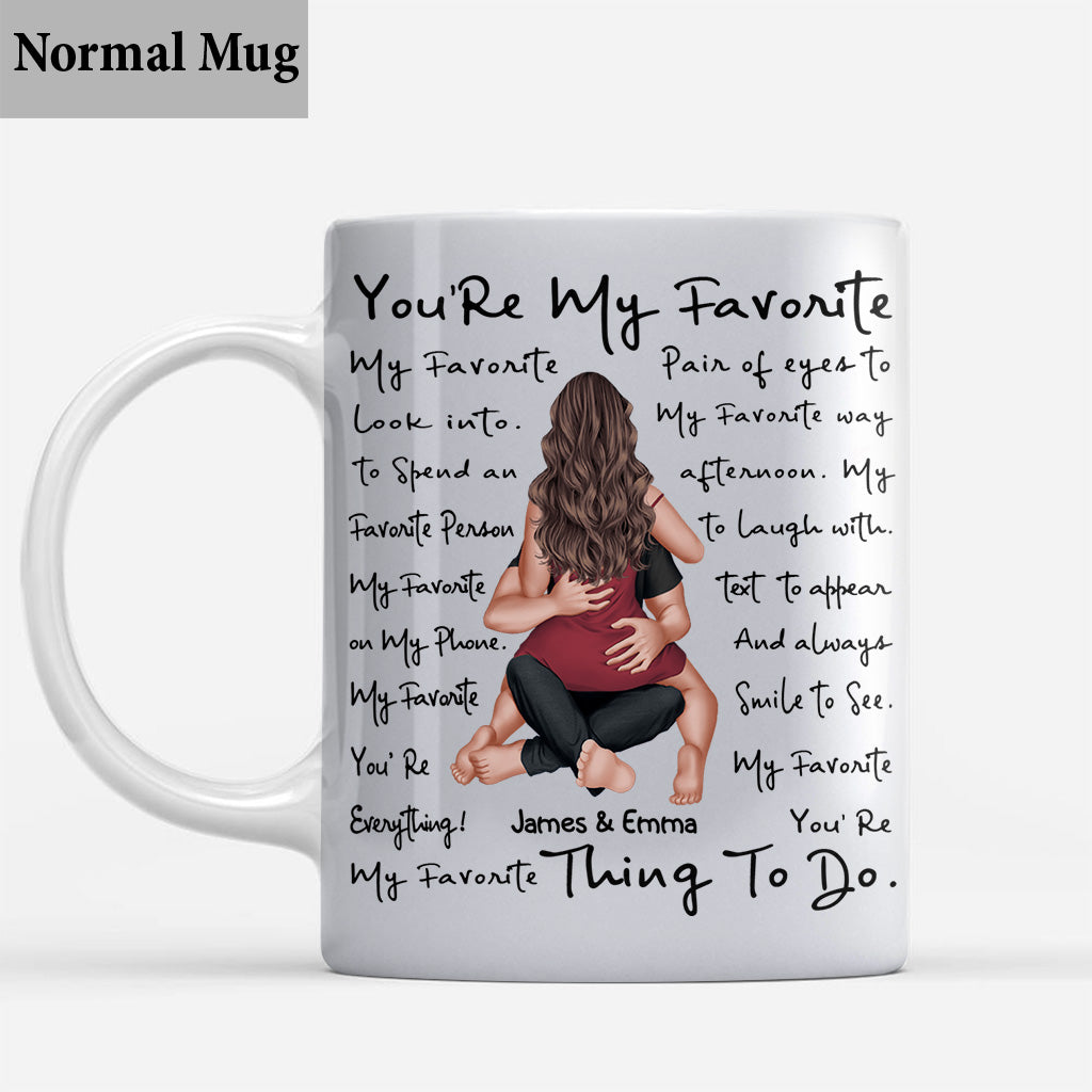 Du bist meine Lieblingsbeschäftigung – personalisierte Tasse für Paare