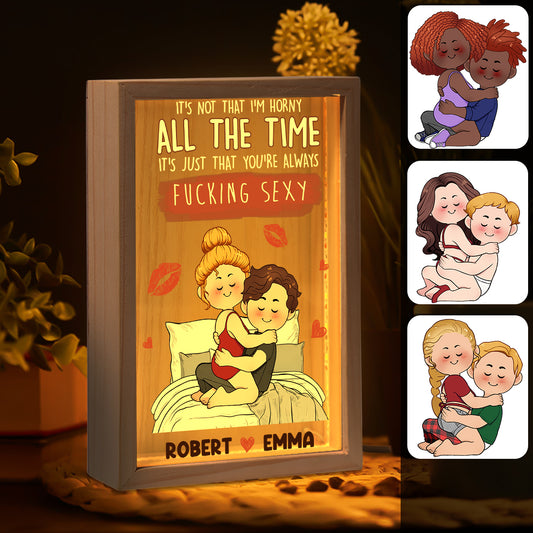 Ich liebe dich – Personalisierter Bilderrahmen mit Leuchtkasten für Paare