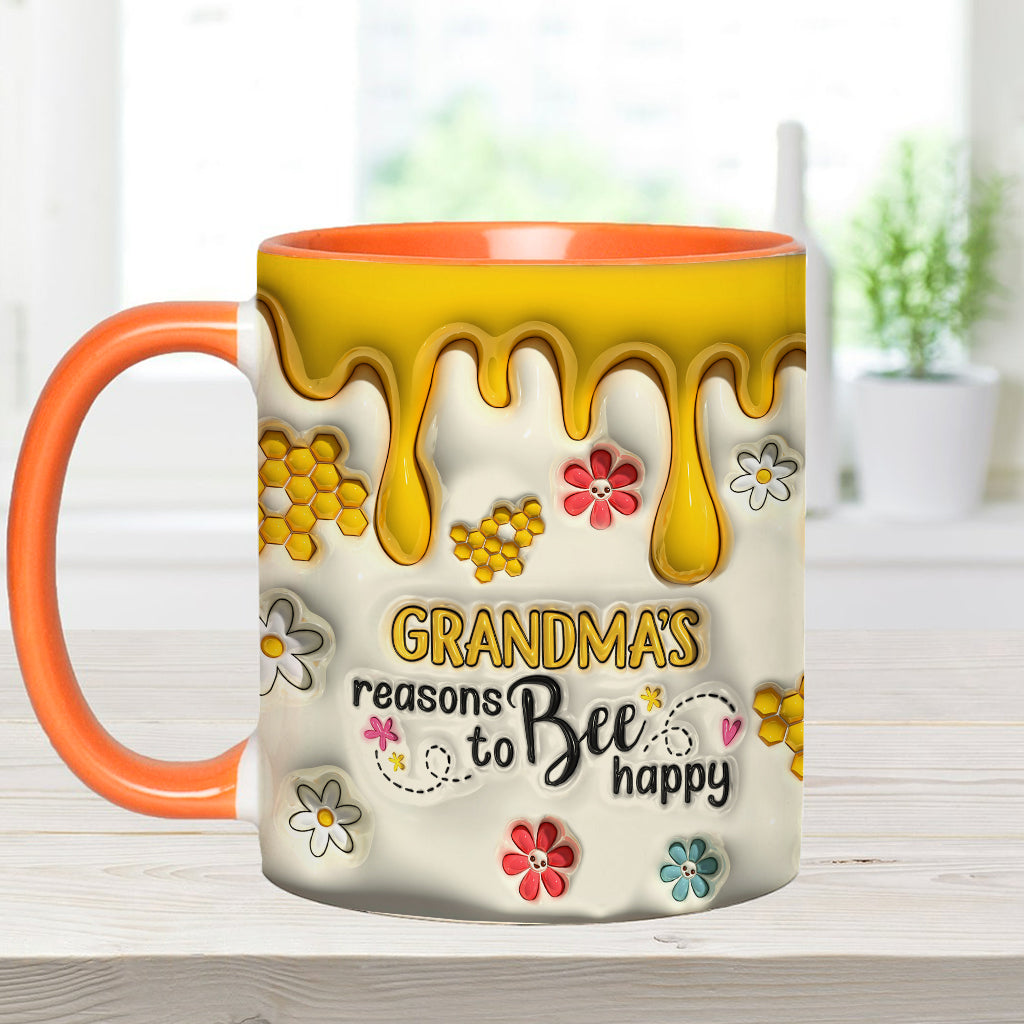 Omas Gründe, glücklich zu sein – Personalisierte Tasse mit Oma-Akzent
