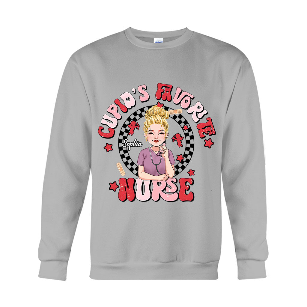 Cupid Lieblingskrankenschwester – Personalisiertes T-Shirt und Hoodie für Krankenschwestern