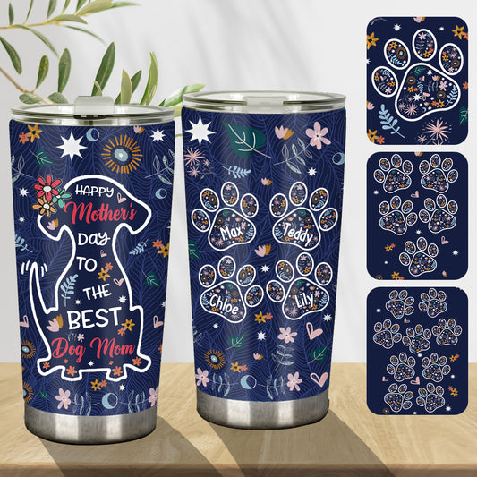 Alles Gute zum Muttertag an die beste Hundemama – personalisierter Hunde-Trinkbecher