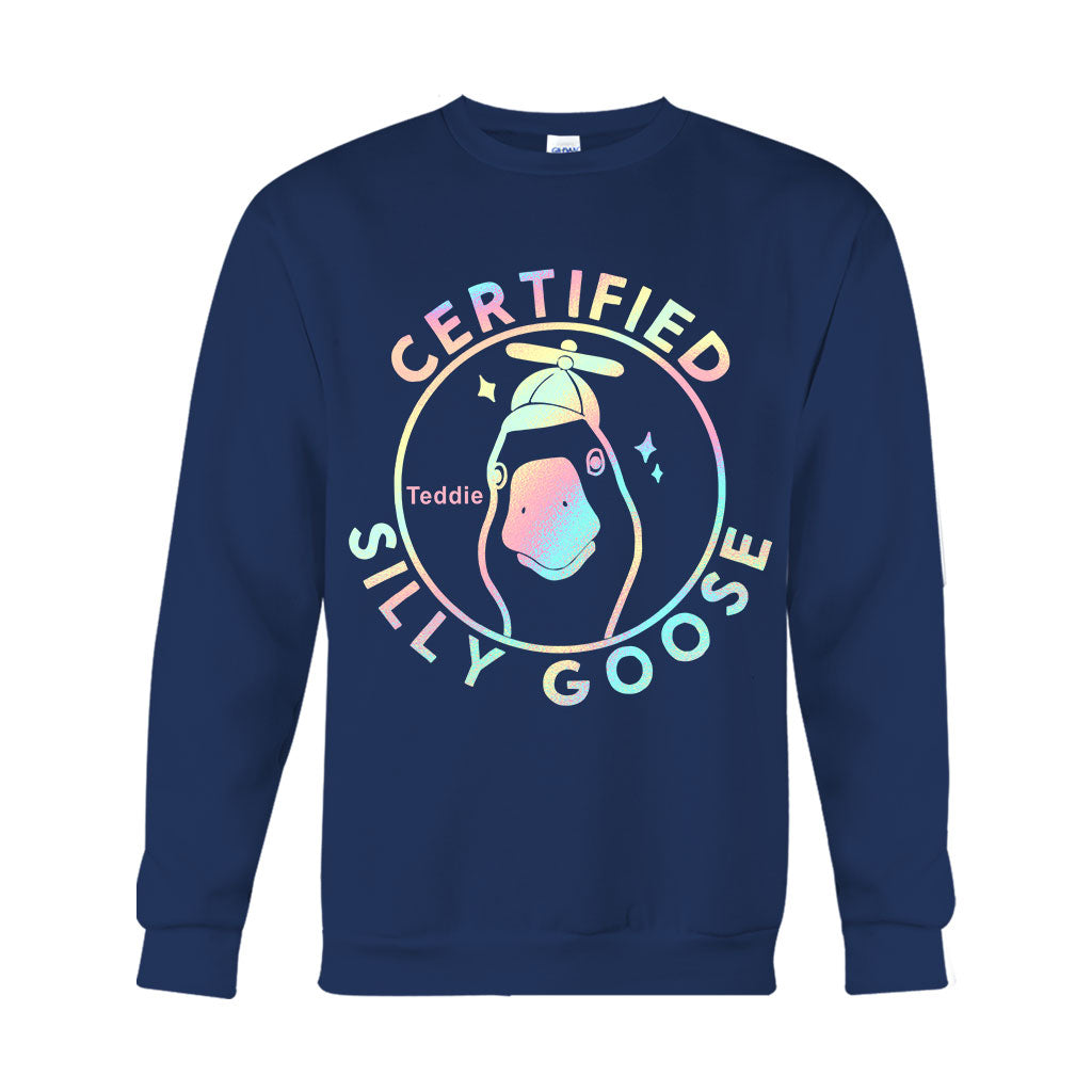 Zertifizierte alberne Gans – Personalisiertes Sarkasmus-T-Shirt und Hoodie