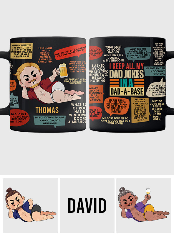 Ich bewahre alle meine Vaterwitze in einer Vater-Sammlung auf – personalisierte Vater-Tasse