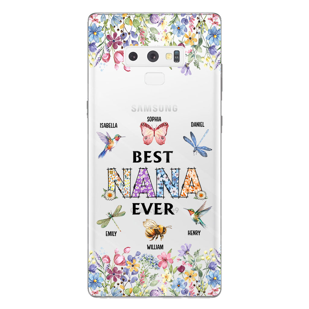 Best Mom Nana Ever - Personalized Grandma Clear Phone Case