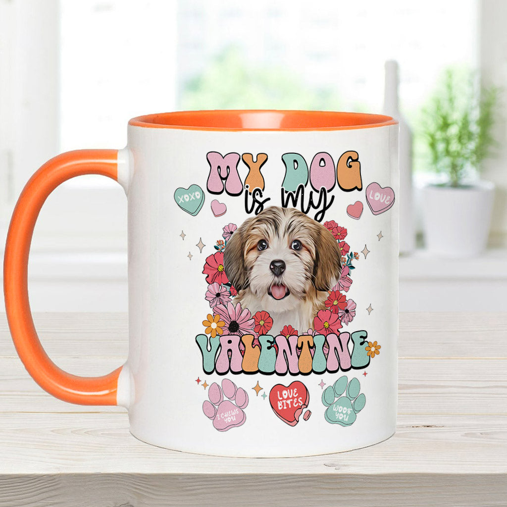 Mein Hund ist mein Valentinsschatz - Personalisierte Tasse mit Hundemotiv