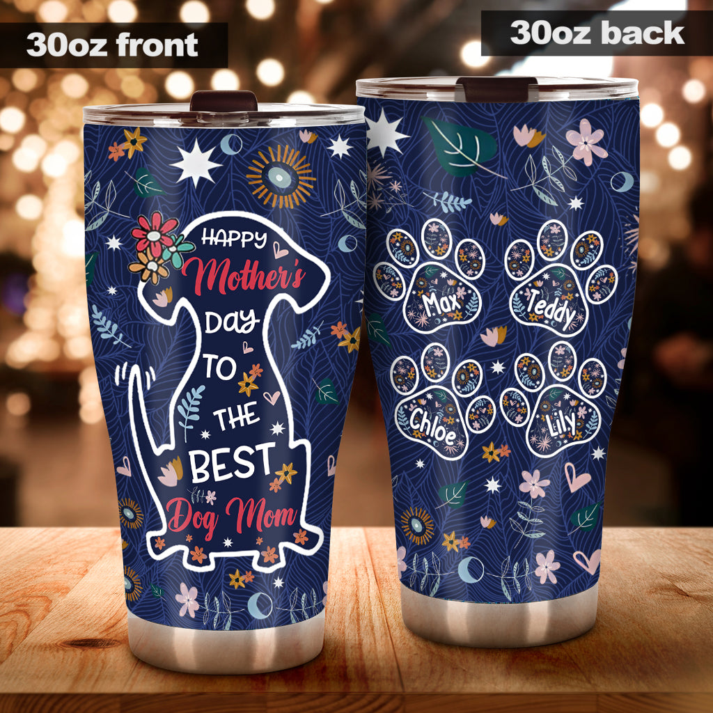 Alles Gute zum Muttertag an die beste Hundemama – personalisierter Hunde-Trinkbecher