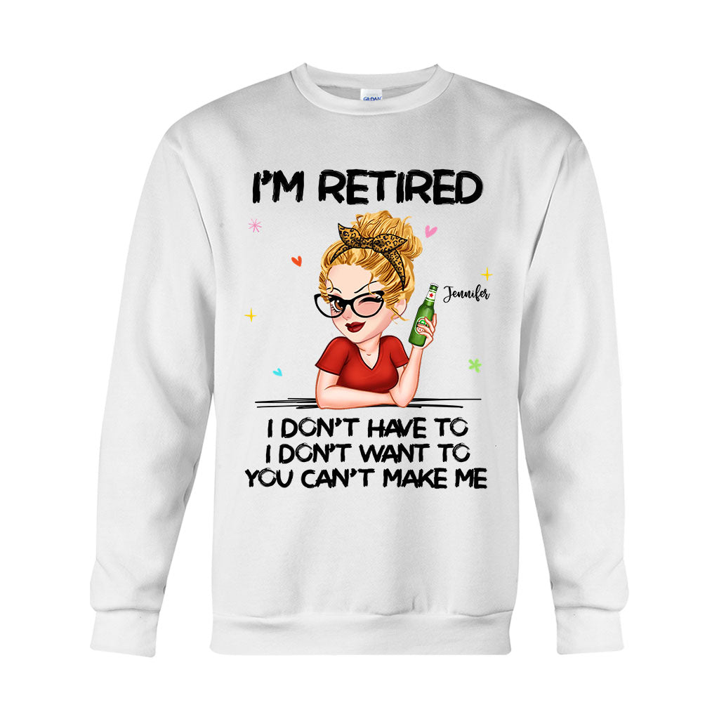 Ich bin im Ruhestand, da kann niemand was machen! – Personalisiertes Rentner-T-Shirt und Hoodie