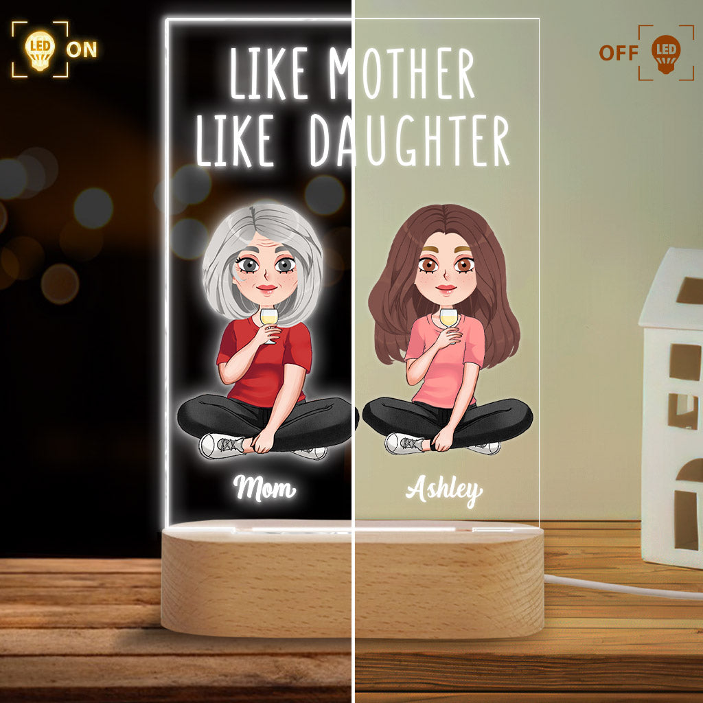 Wie die Mutter, so die Tochter – Personalisierte, mutterförmige Plakettenleuchte