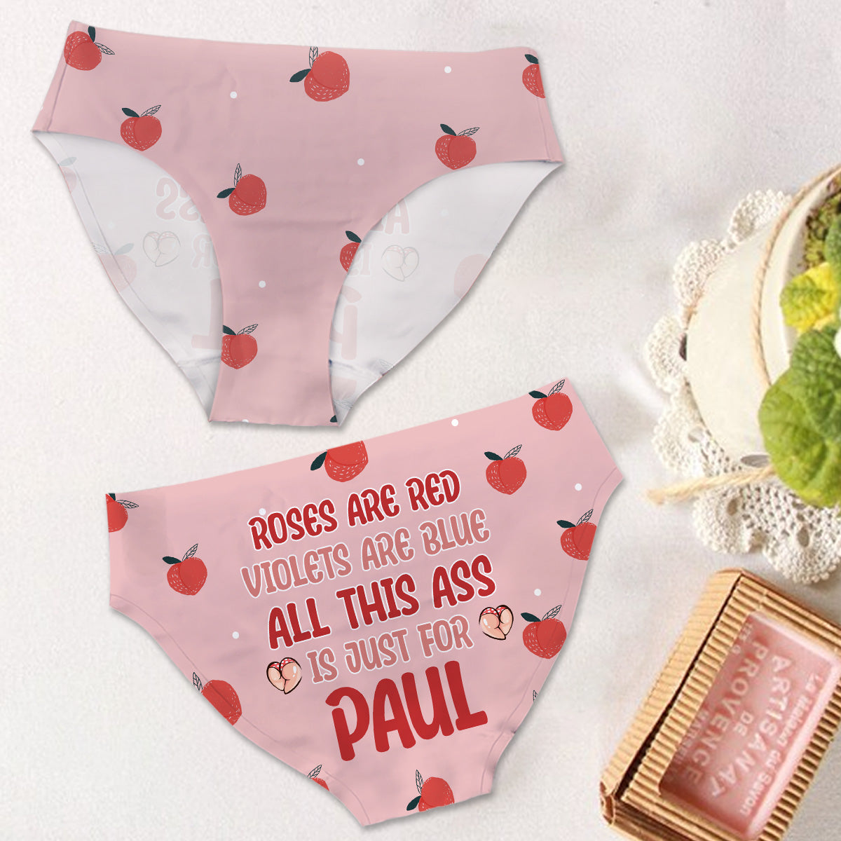 Customized Women's Briefs - Personalized Couple Women's Briefs