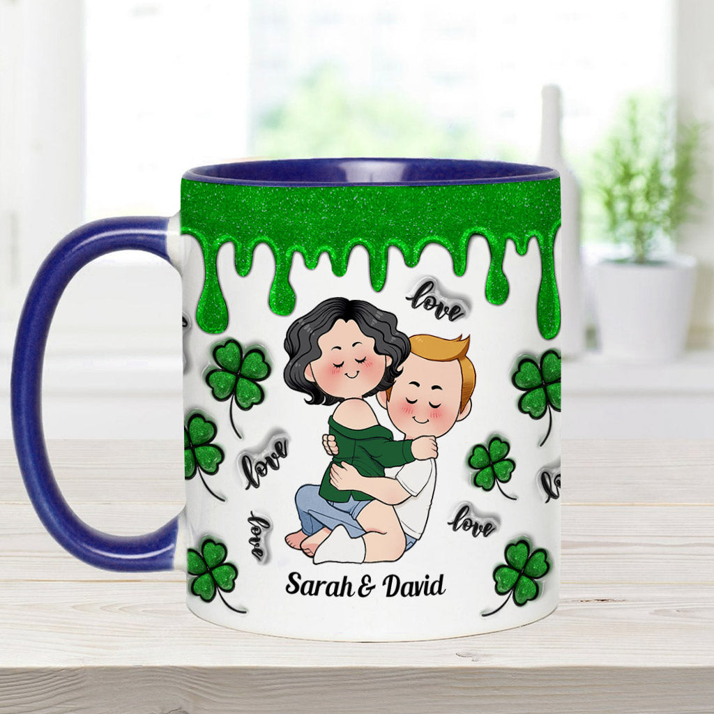 Congrats On Being My Husband - Personalized Husband And Wife Accent Mug