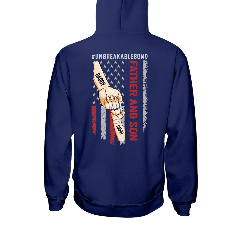 Unzerbrechliches Vater-Sohn-Band – Personalisiertes Vater-T-Shirt und Hoodie
