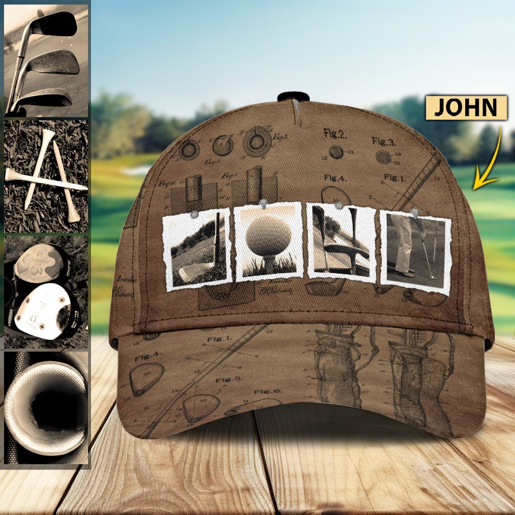 Vintage Golf Golf mit individuellem Namen - Personalisierte Golf-Klassiker-Kappe