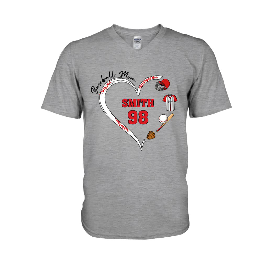 Baseball-Mama – Personalisiertes Baseball-T-Shirt und Hoodie