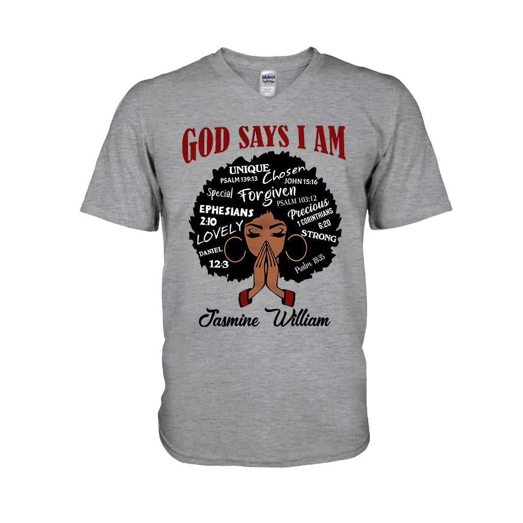 Gott sagt, ich bin es – Personalisiertes T-Shirt und Hoodie für Afroamerikaner