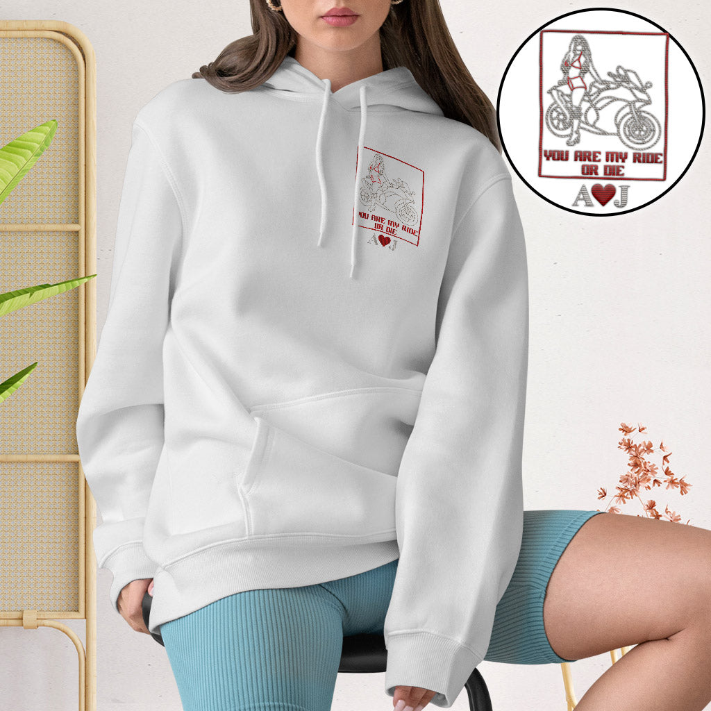 Ride Or Die – Personalisierter Biker-Hoodie mit Stickerei