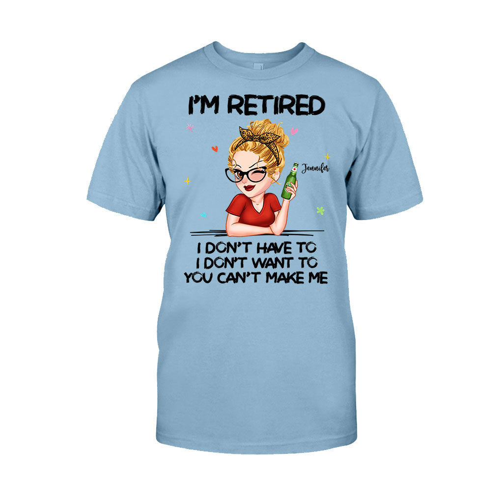 Ich bin im Ruhestand, da kann niemand was machen! – Personalisiertes Rentner-T-Shirt und Hoodie