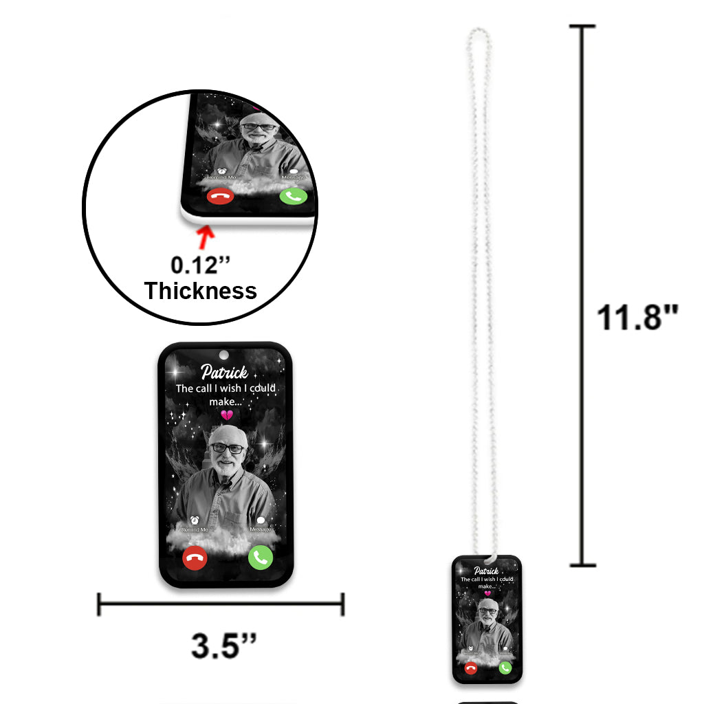 Der Anruf, den ich so gerne getätigt hätte – Personalisierter Gedenk-Autoanhänger