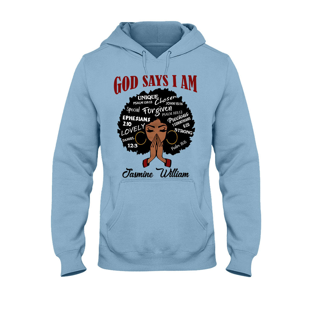 Gott sagt, ich bin es – Personalisiertes T-Shirt und Hoodie für Afroamerikaner