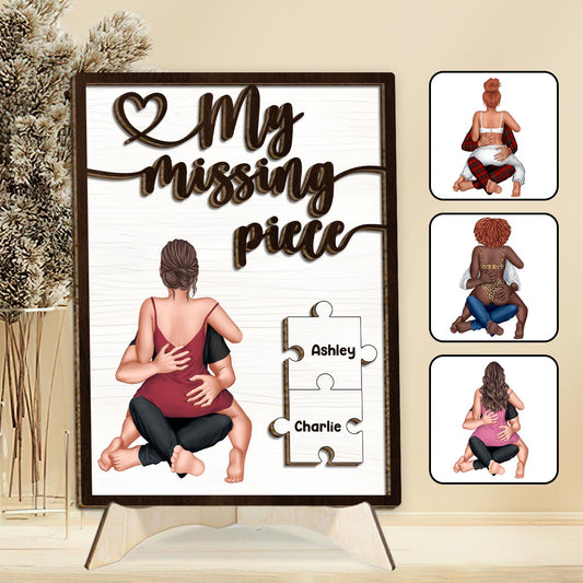 My Missing Piece - Personalized Couple 2 Layered Wood Sign / Wood Plaque