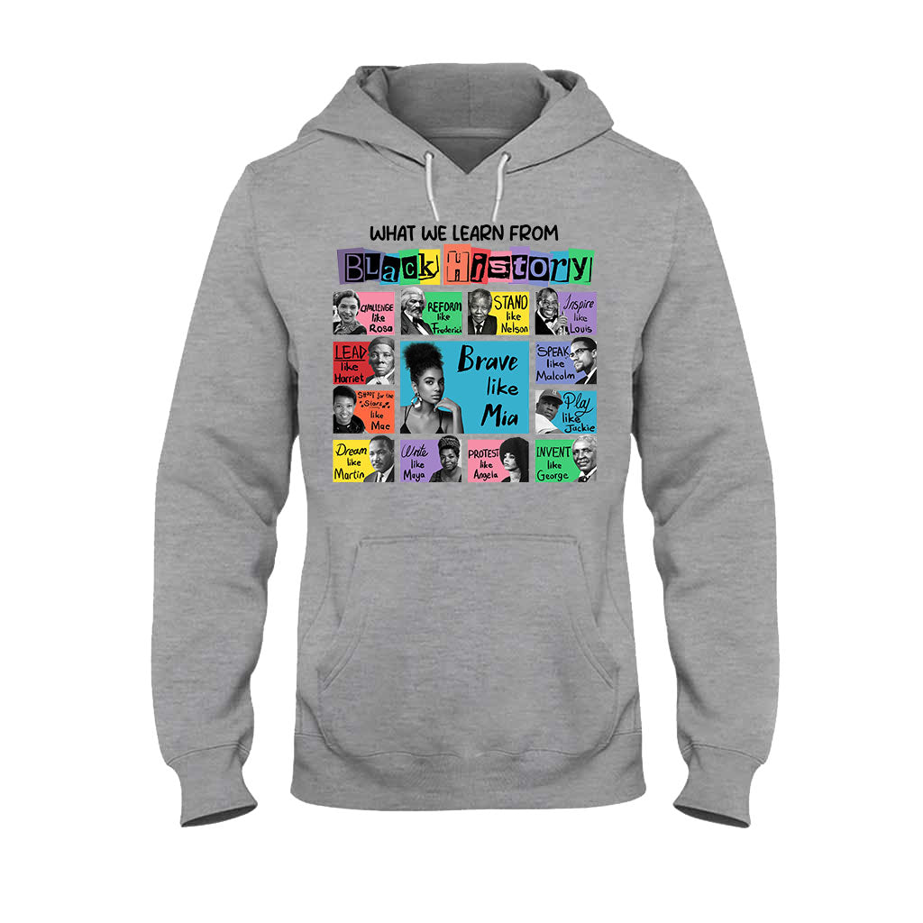 Was wir aus der Geschichte der Schwarzen lernen – Personalisiertes T-Shirt und Hoodie für Afroamerikaner