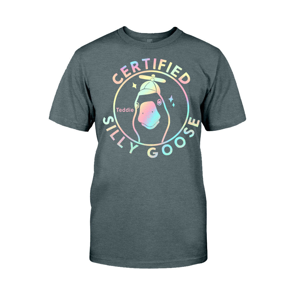 Zertifizierte alberne Gans – Personalisiertes Sarkasmus-T-Shirt und Hoodie