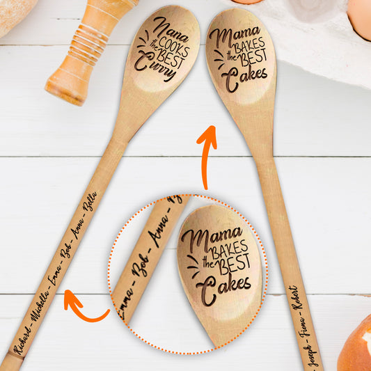 Mama/Oma/Mama... kocht das beste Essen – personalisierter Holzlöffel für Mütter