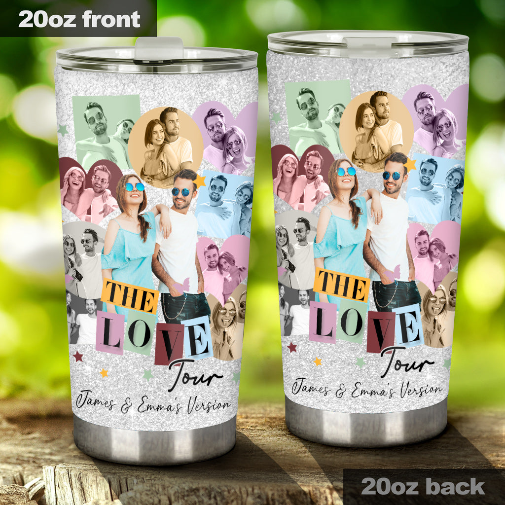Die Liebestour Unsere Version - Personalisierter Paar-Trinkbecher