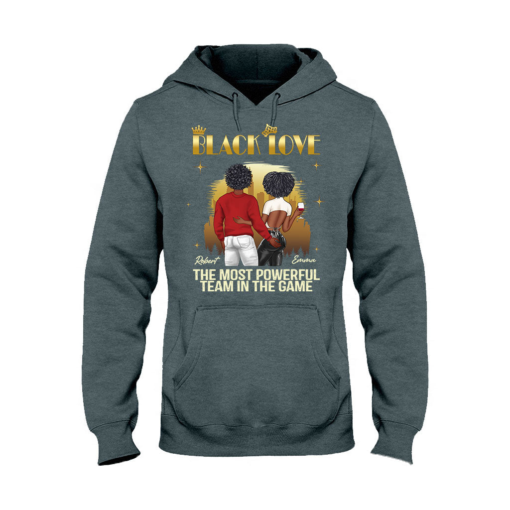 Schwarze Liebe – Personalisiertes Partner-T-Shirt und Hoodie