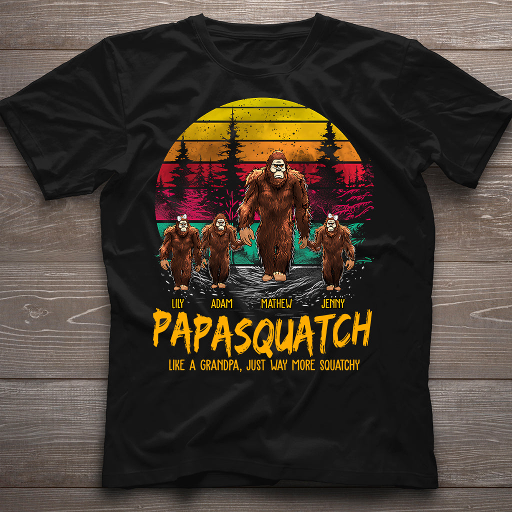 Papasquatch – Personalisiertes Vater-T-Shirt und Hoodie