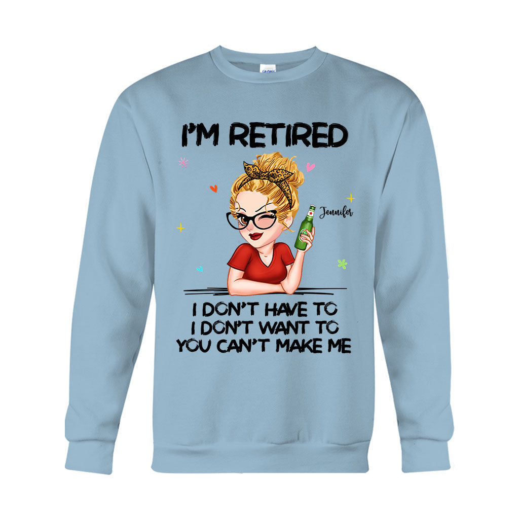 Ich bin im Ruhestand, da kann niemand was machen! – Personalisiertes Rentner-T-Shirt und Hoodie