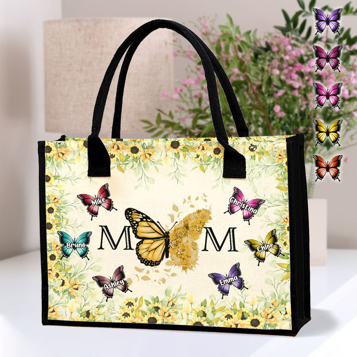 Beste Mama aller Zeiten – Personalisierte Tragetasche aus Canvas für Mütter