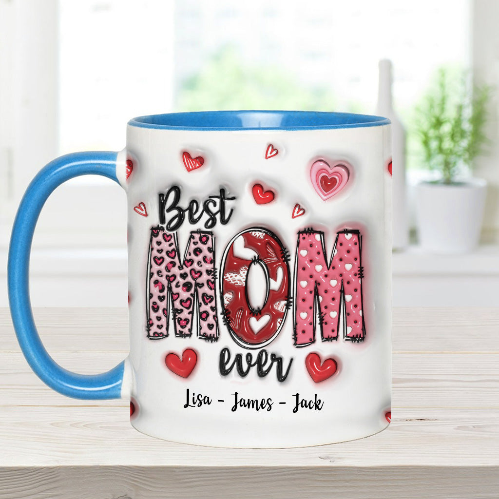 Beste Mama aller Zeiten - Personalisierte Tasse mit Muttermotiv