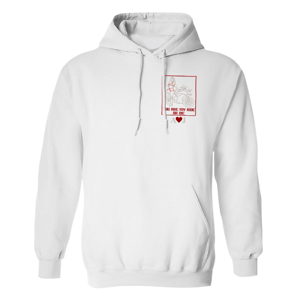 Ride Or Die – Personalisierter Biker-Hoodie mit Stickerei