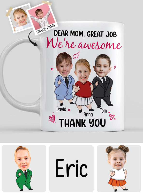 Liebe Mama, super gemacht! Wir sind klasse! - Personalisierte Muttertasse