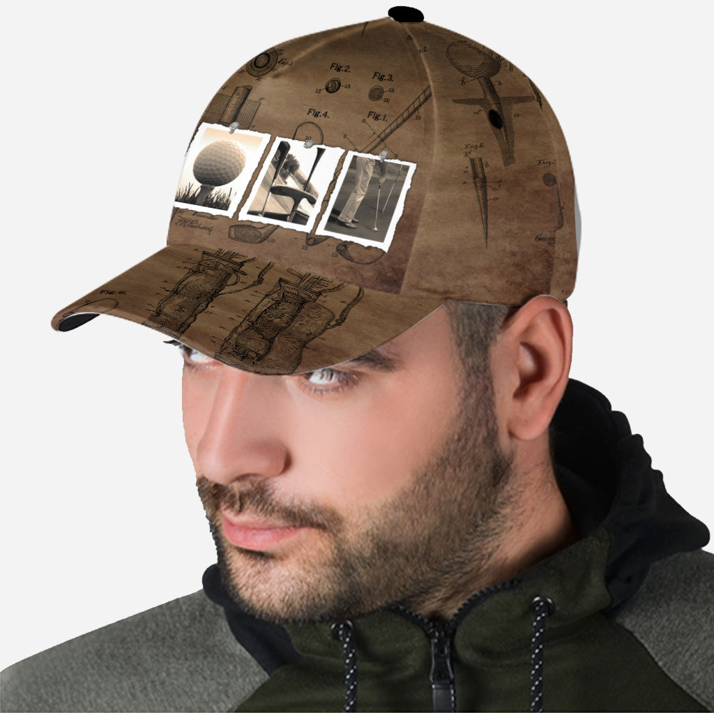 Vintage Golf Golf mit individuellem Namen - Personalisierte Golf-Klassiker-Kappe