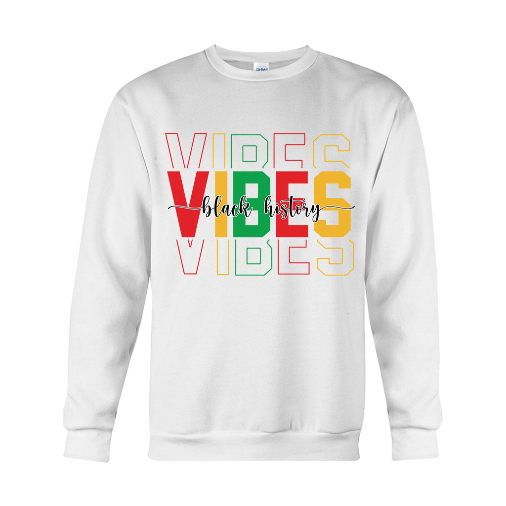 Black History Vibes - Personalized African American T-shirt And Hoodie