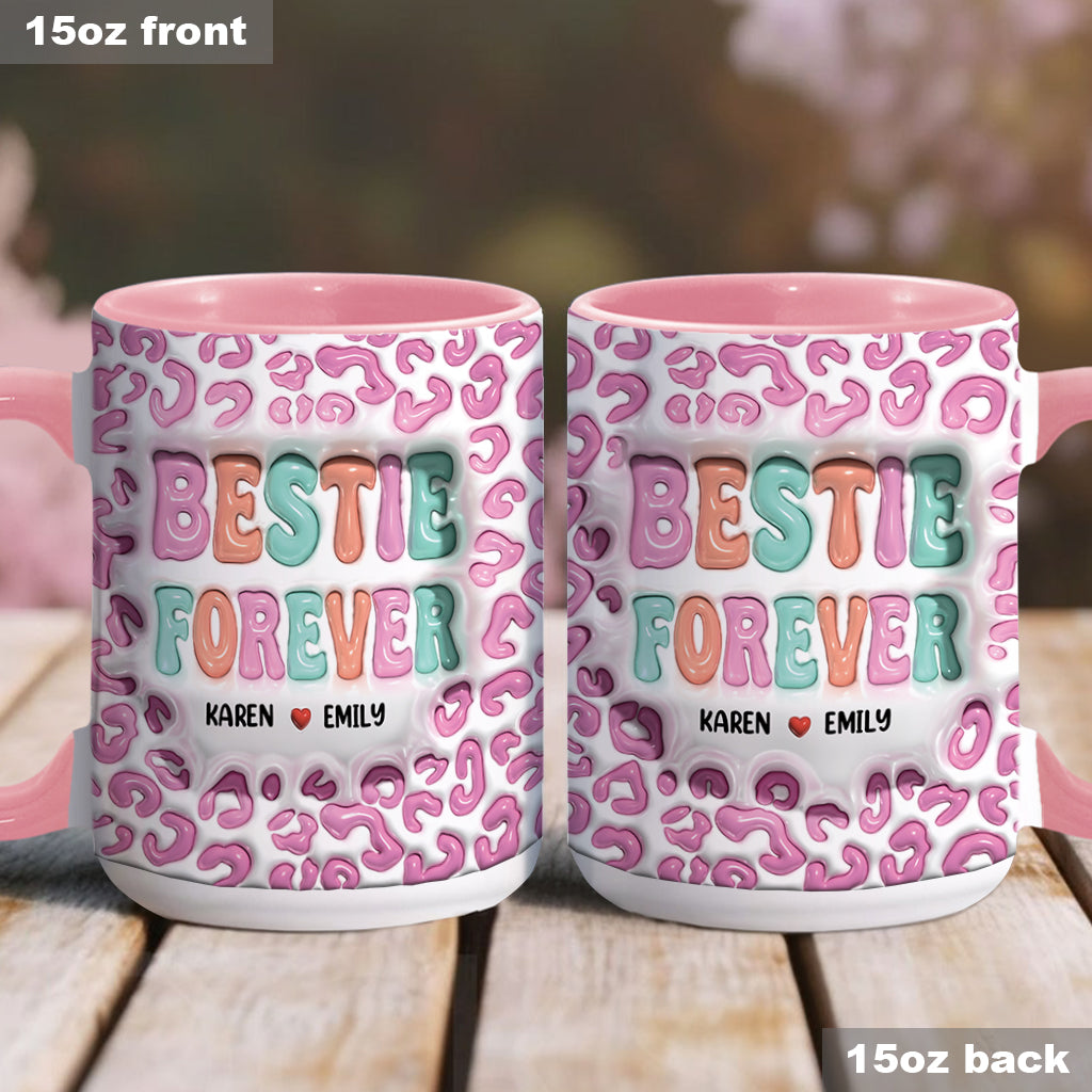 Für immer beste Freundin - Personalisierte Tasse mit dem Aufdruck „Bestie“