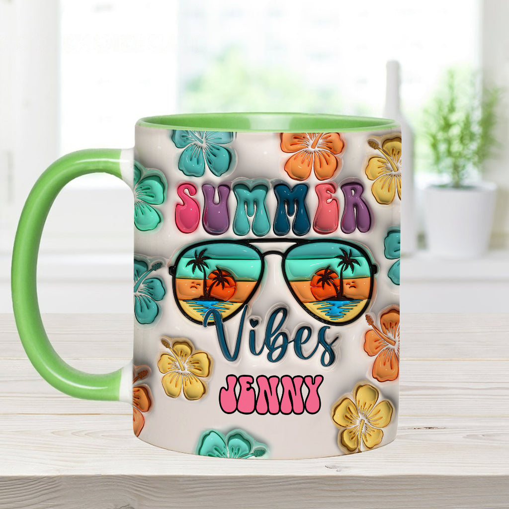 Sommerfeeling aufblasbar – Personalisierte Tasse für Meeresliebhaber