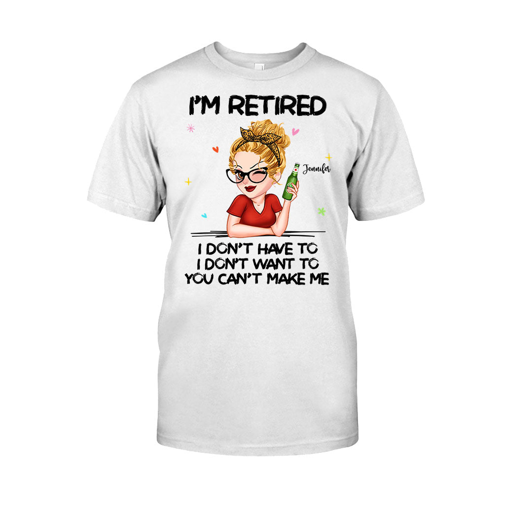 Ich bin im Ruhestand, da kann niemand was machen! – Personalisiertes Rentner-T-Shirt und Hoodie