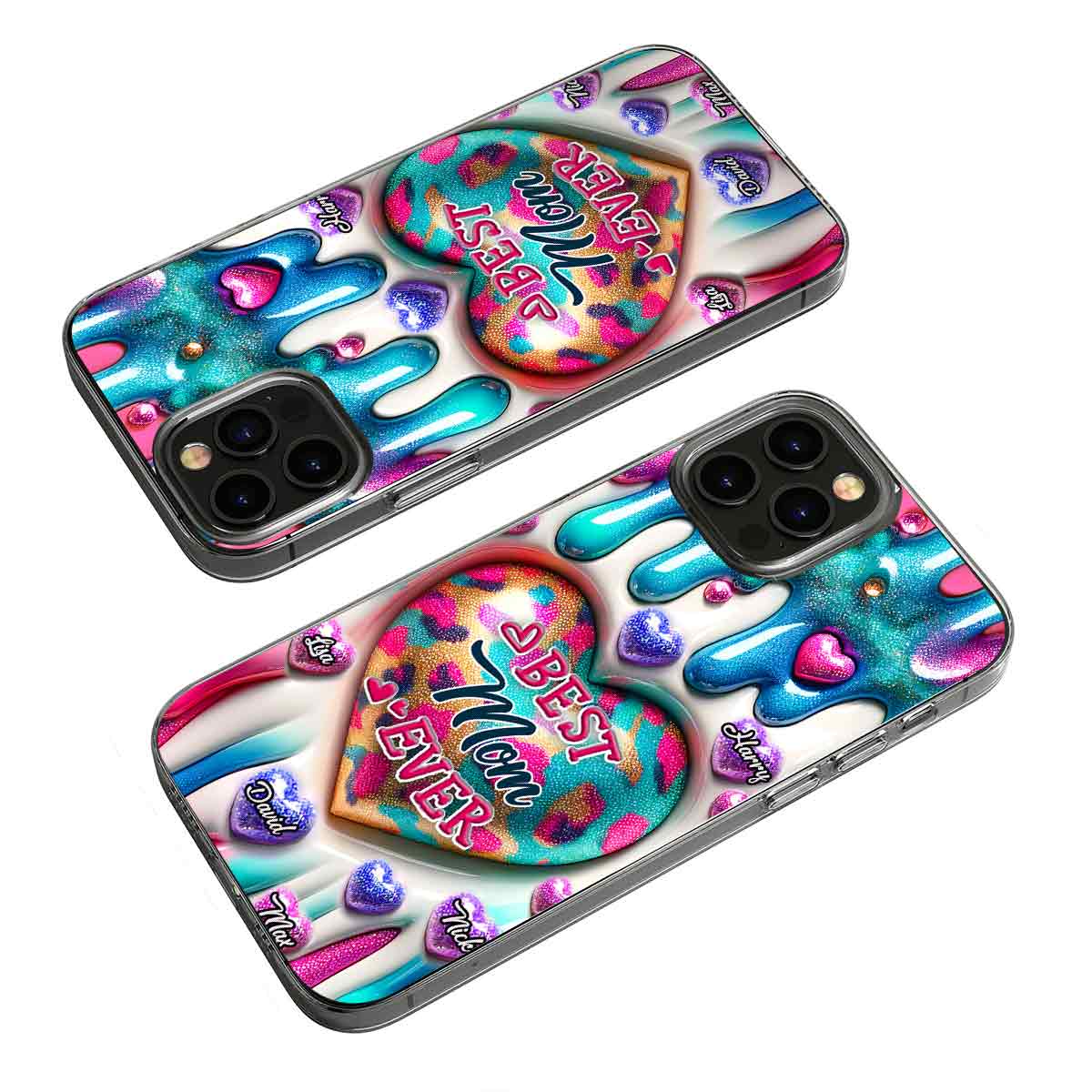 Beste Mama, Oma aller Zeiten – Personalisierte transparente Handyhülle für Mütter