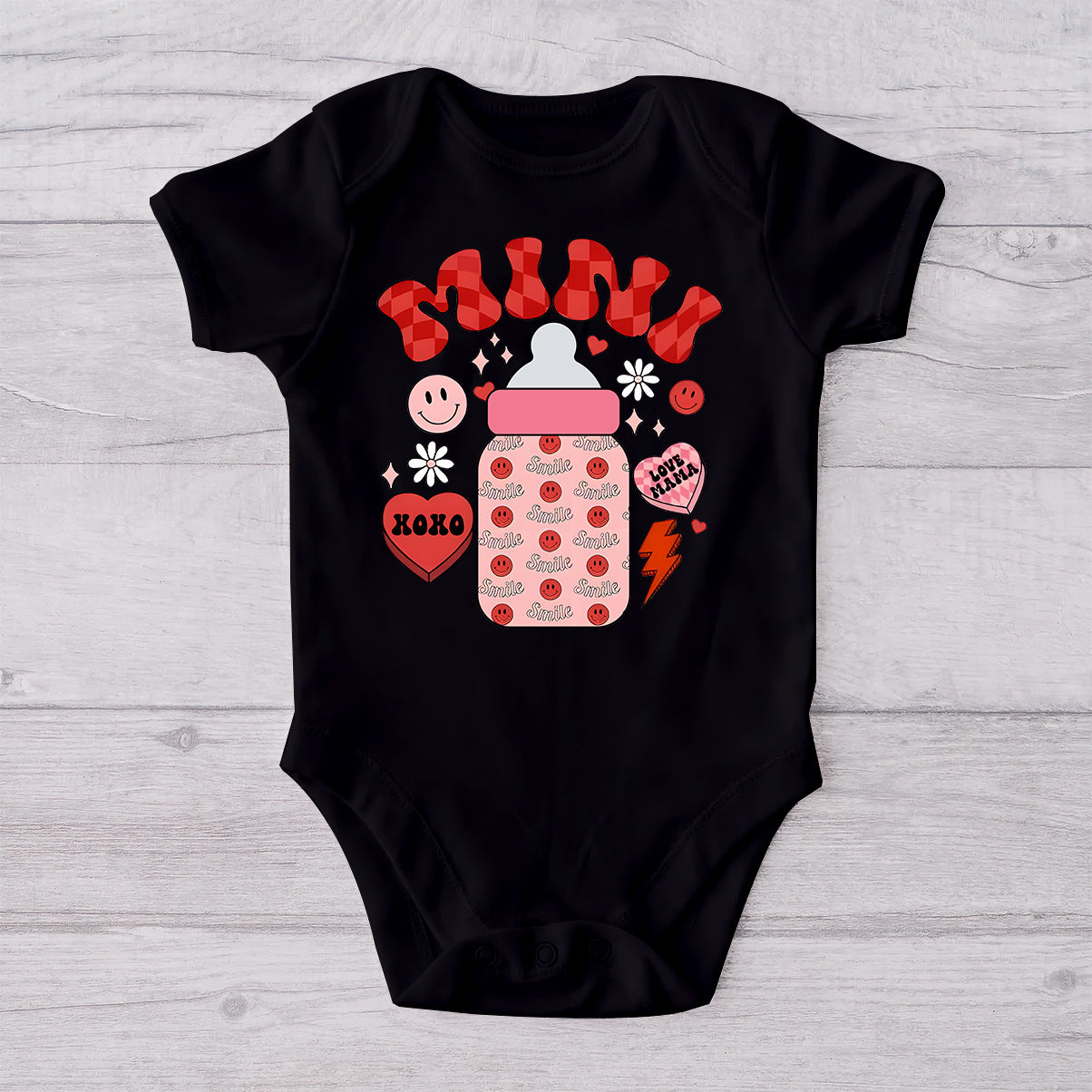 Mama und Mini – Personalisiertes Mutter-T-Shirt und Baby-Body