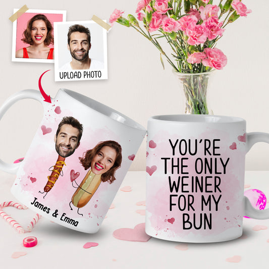 Du bist der einzige Hotdog für mein Brötchen – personalisierte Tasse für Paare