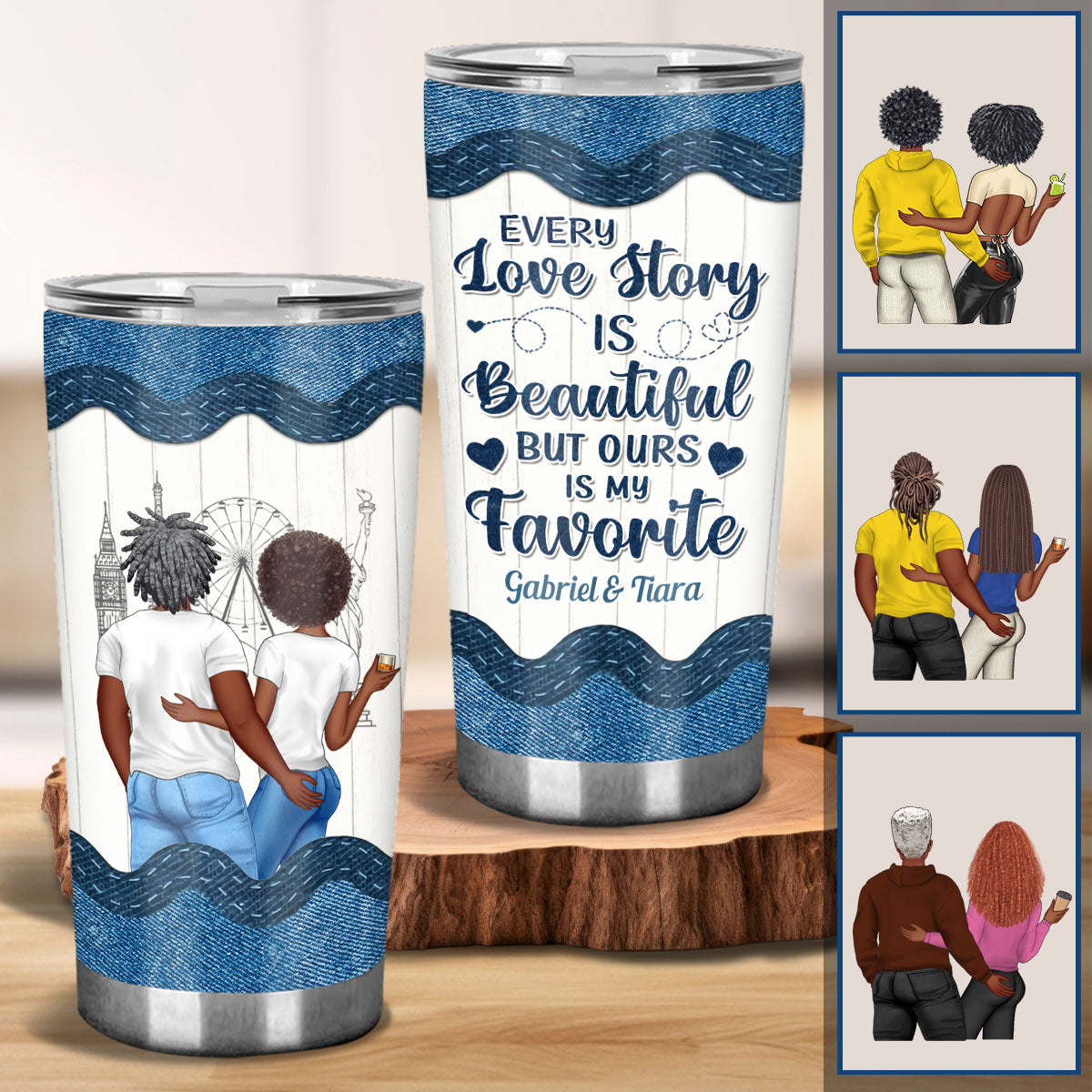 Ours Is My Favorite - Personalized African American Tumbler