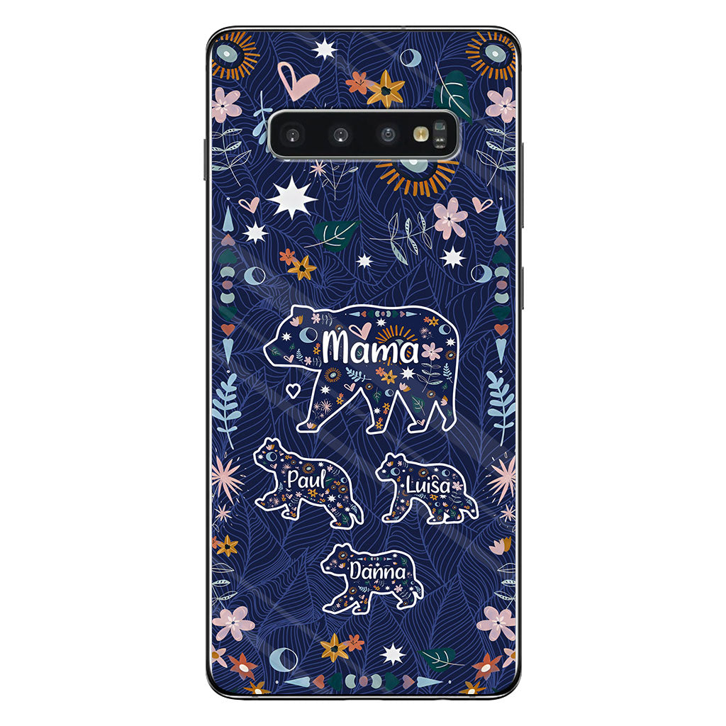 Mama Bear Floral – Personalisierte Handyhülle für Mütter