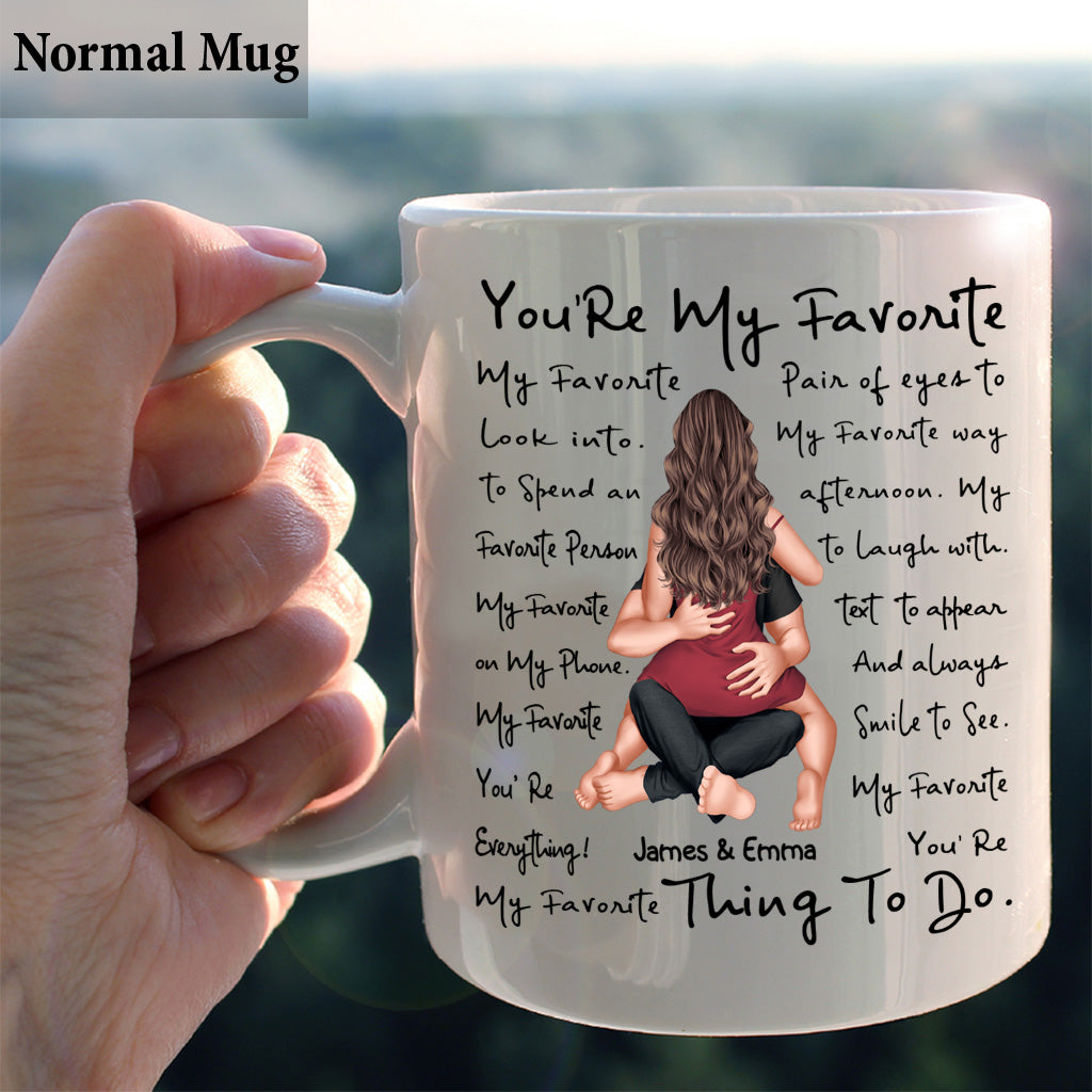 Du bist meine Lieblingsbeschäftigung – personalisierte Tasse für Paare