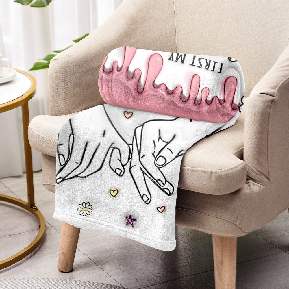 Erst meine Mutter, für immer meine Freundin – personalisierte Mutterdecke